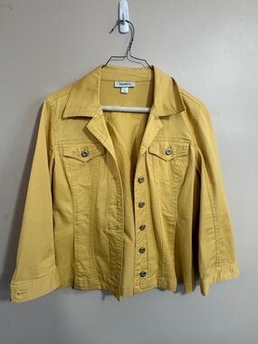 Dressbarn Yellow Jean Jacket